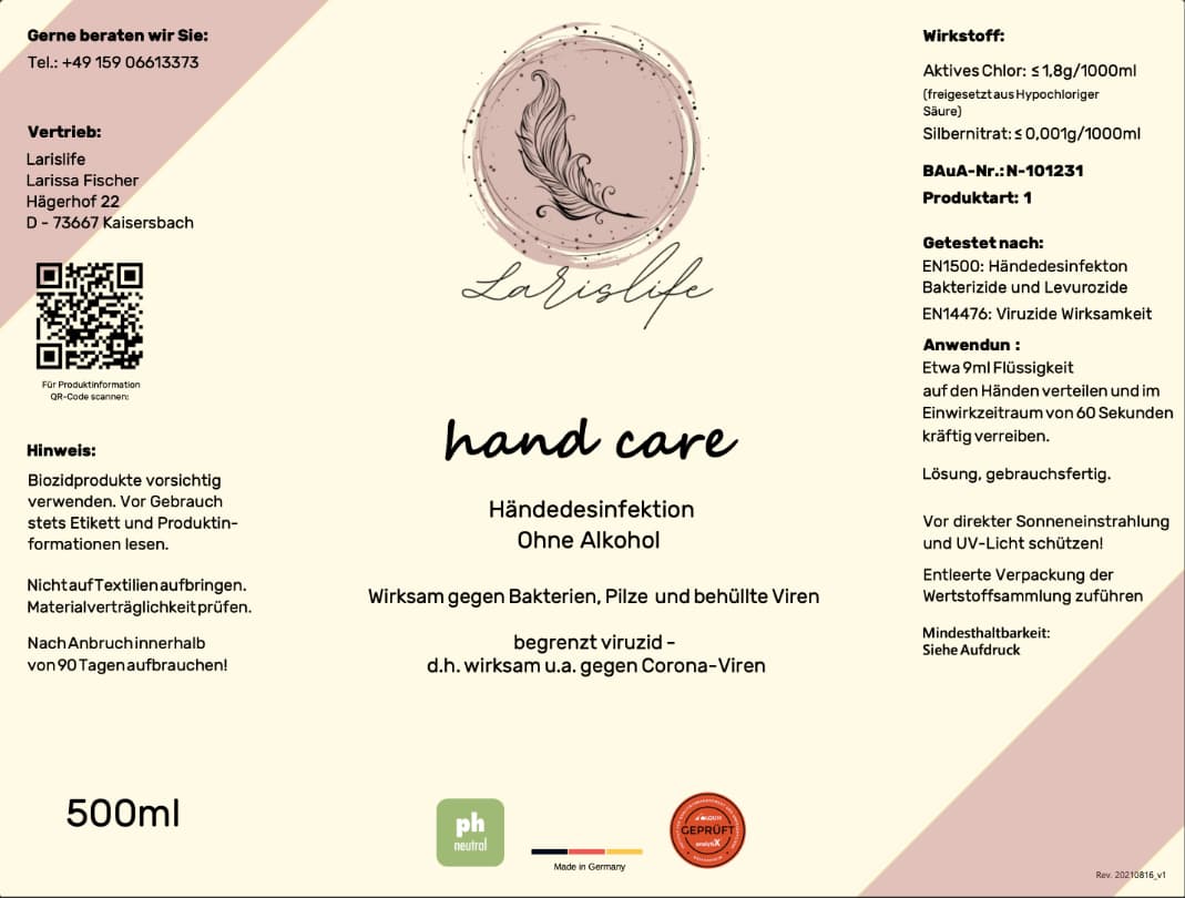 hand care 500 ml (6er Pack)