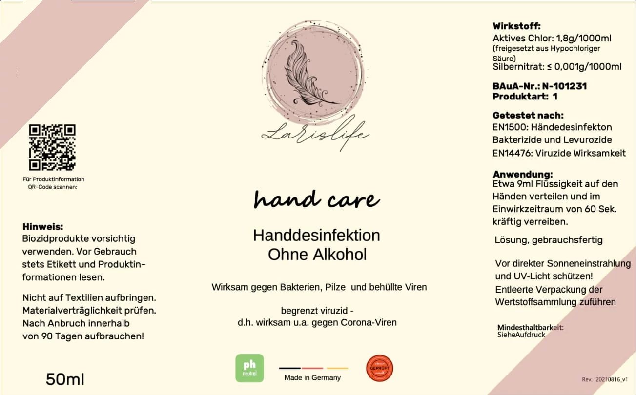 hand care - 50 ml Händedesinfektion