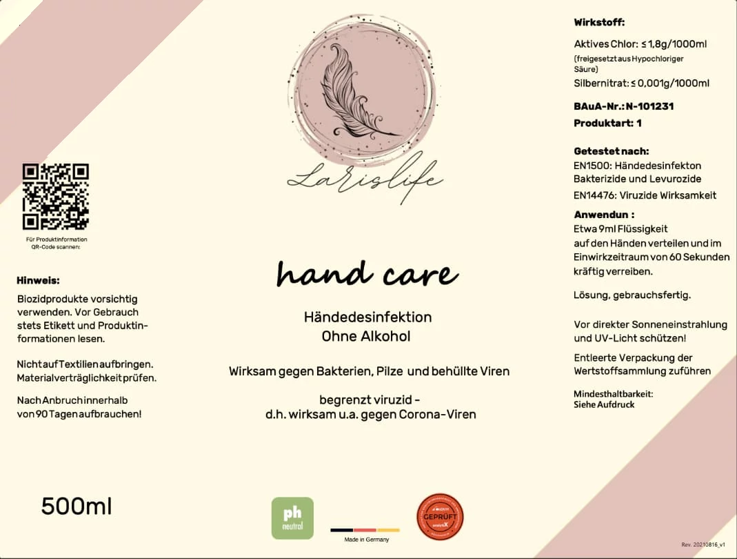 hand care - 500 ml Händedesinfektion