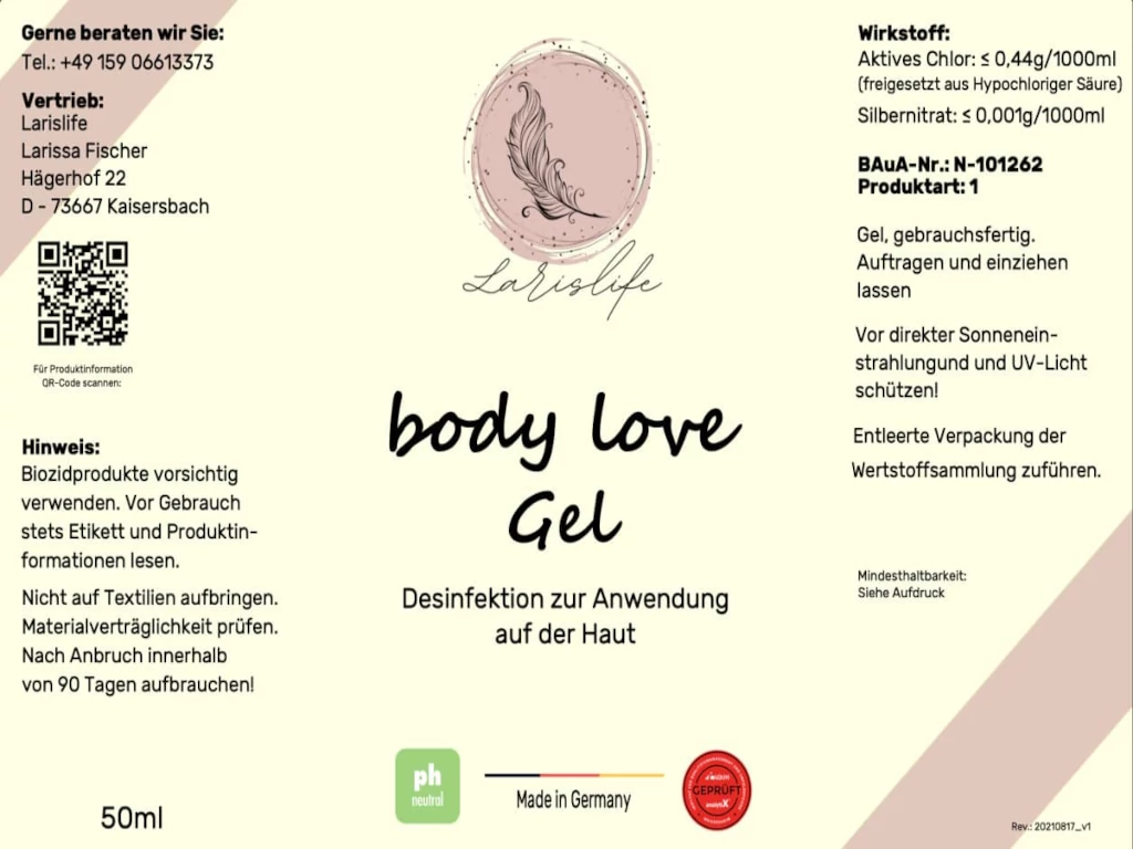 body love gel 50 ml (6er Pack)