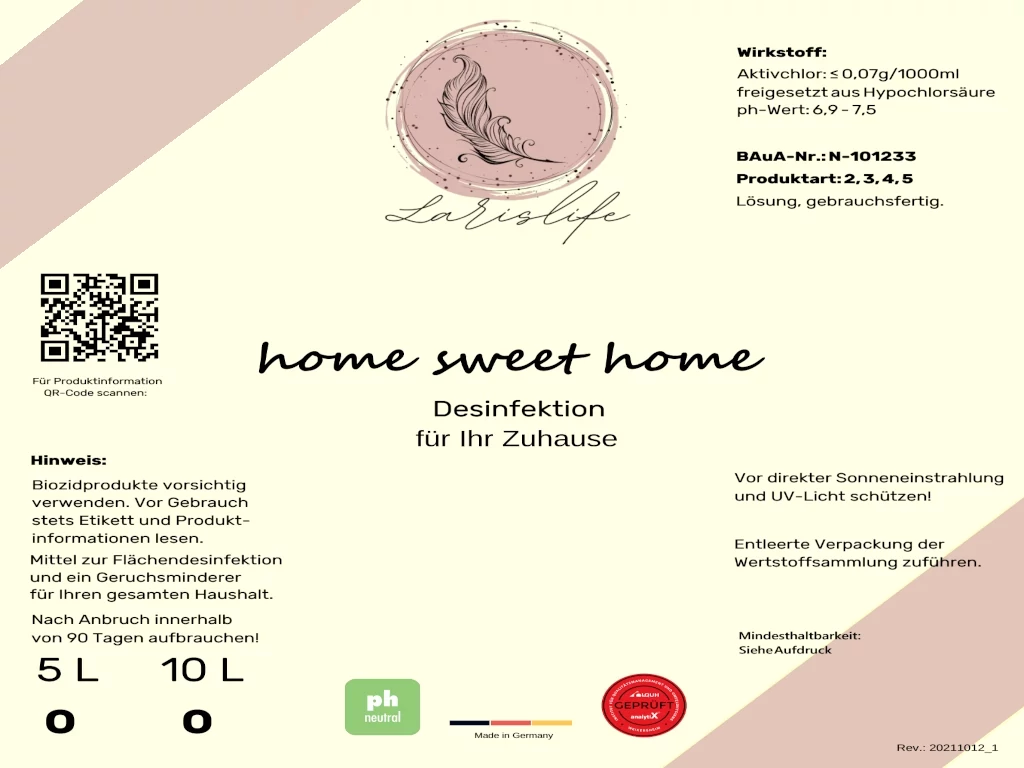 home sweet home - 5 L Flächendesinfektion