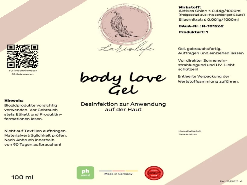 body love gel - 100 ml Haut Desinfektion