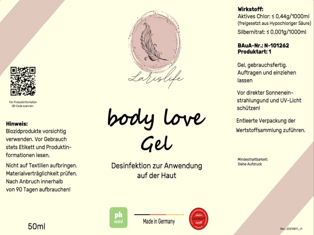 body love gel - 50 ml Haut Desinfektion