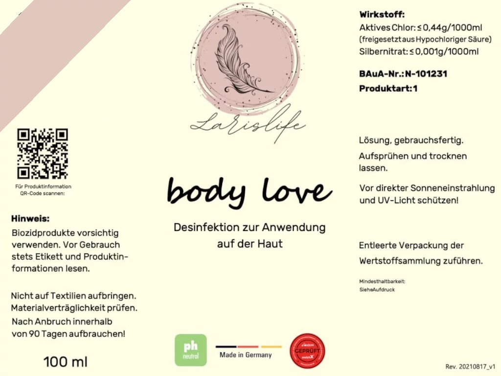 body love spray - 100 ml Haut Desinfektion