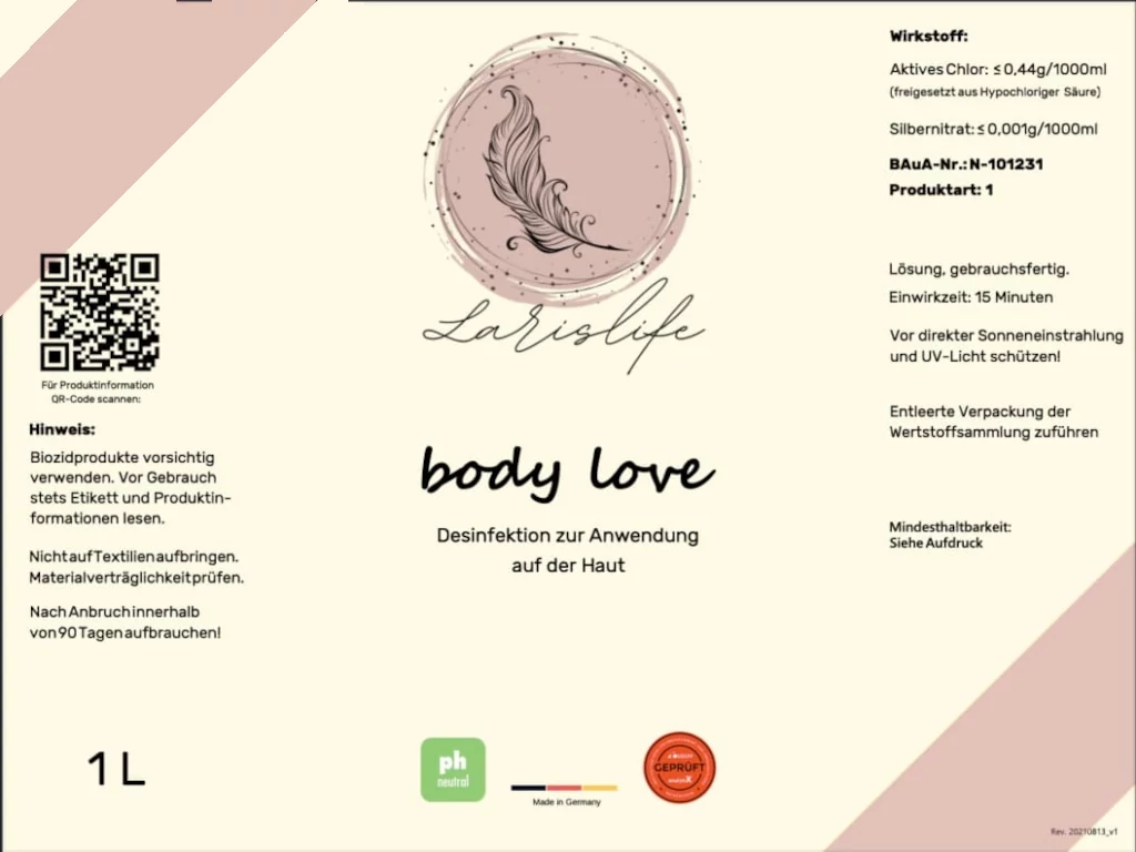 body love - 1 L Haut Desinfektion