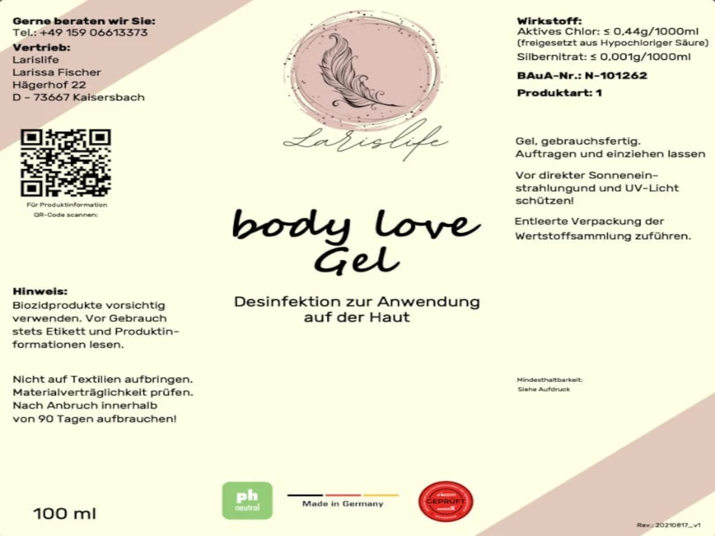 body love gel 100 ml (6er Pack)